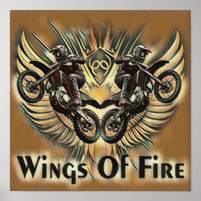 Poster Wings of Fire Motocross (Frente)