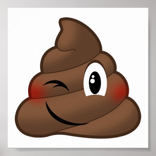Póster Winking Poop Emoji (Frente)
