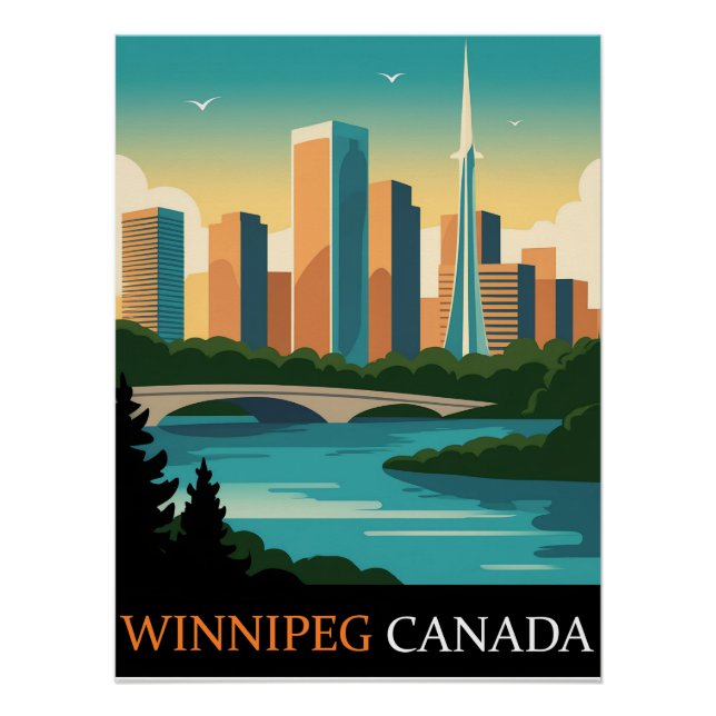 Póster Winnipeg Canadá (Frente)