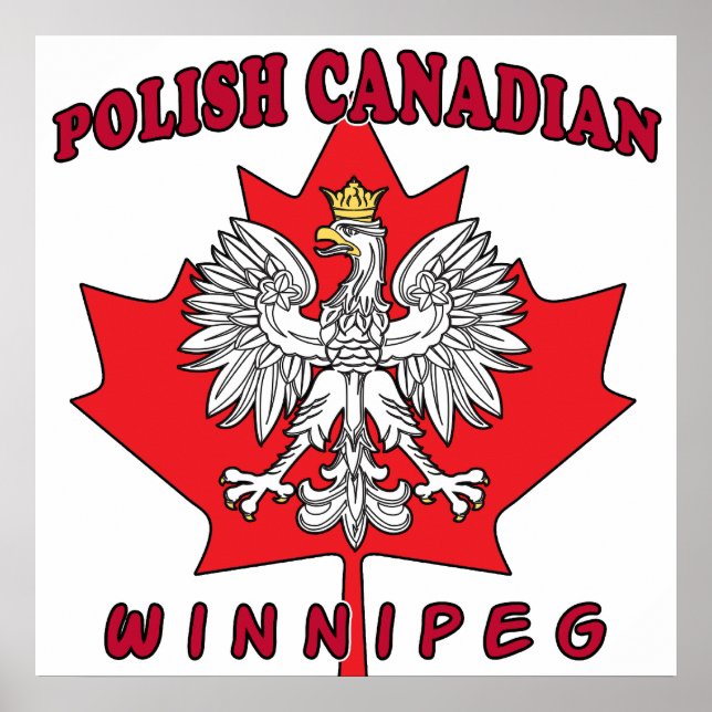 Póster Winnipeg Polonês Folha (Frente)