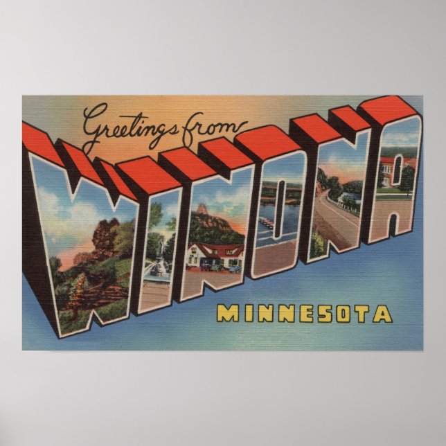 Póster Winona, Minnesota - Cenas Largas (Frente)