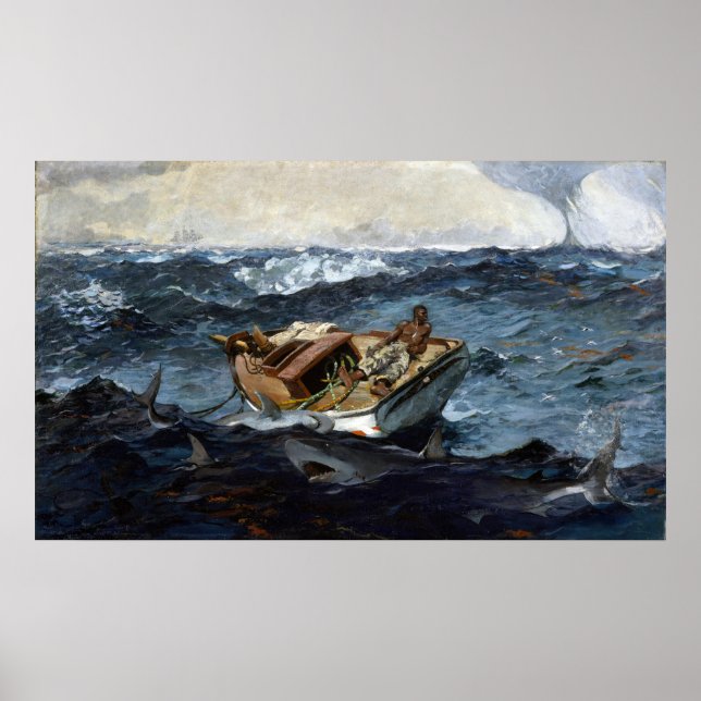 Poster Winslow Homer, A Corrente Do Golfo (Frente)