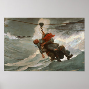 Poster Winslow Homer - A Linha de Vida