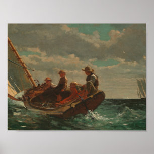 Póster Winslow Homer - Breezing acima de (um vento justo)