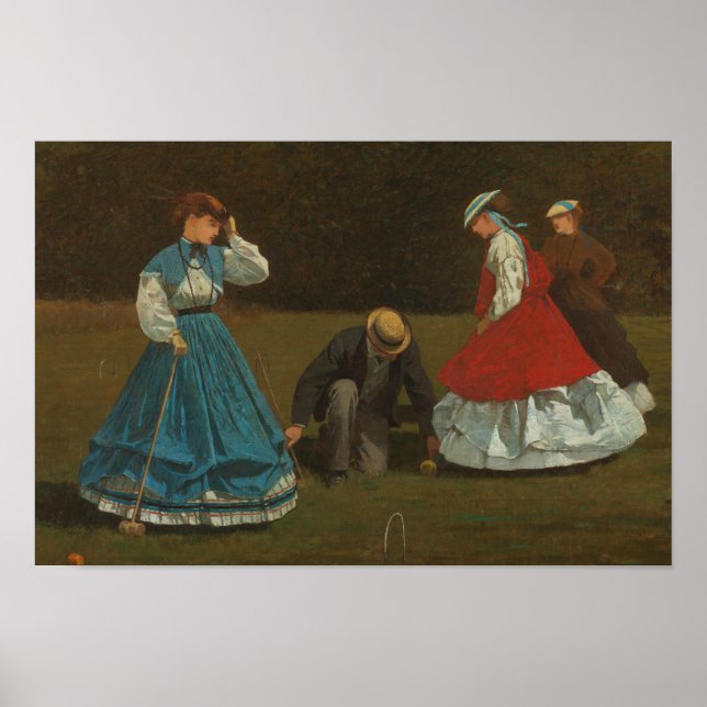 Póster Winslow Homer - Cena Croquet (Frente)