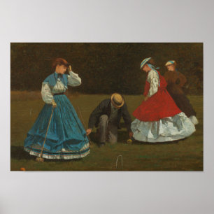 Póster Winslow Homer - Cena de Croquet