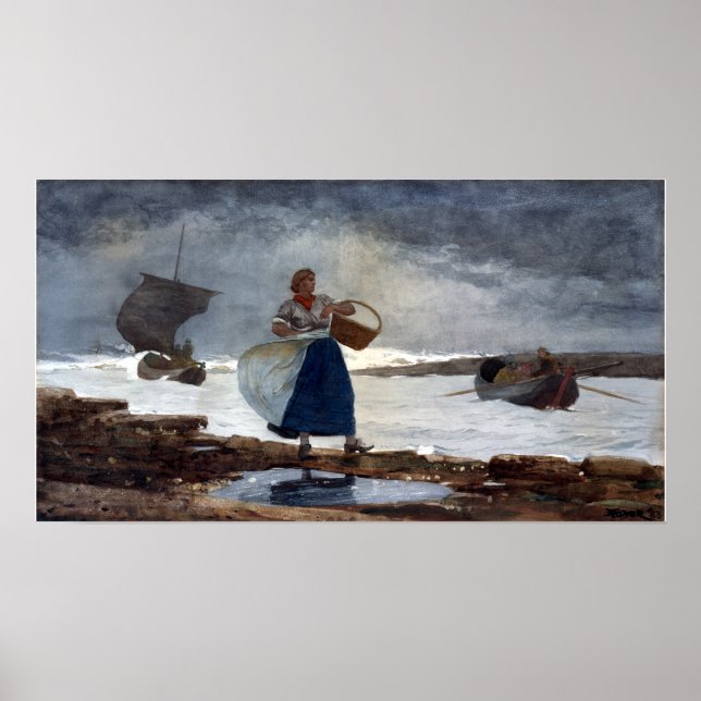 Poster Winslow Homer Dentro do Bar (Frente)