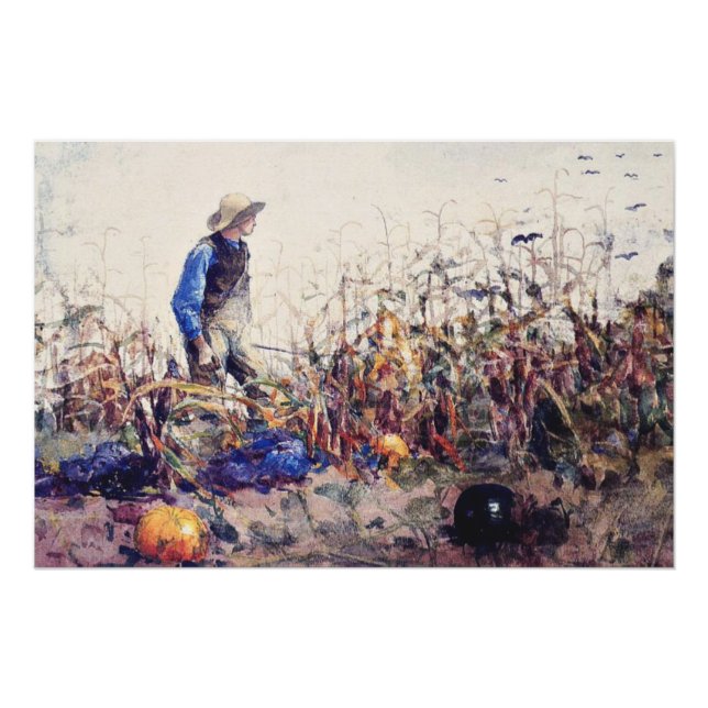 Póster Winslow Homer - Entre os Legumes, (Frente)