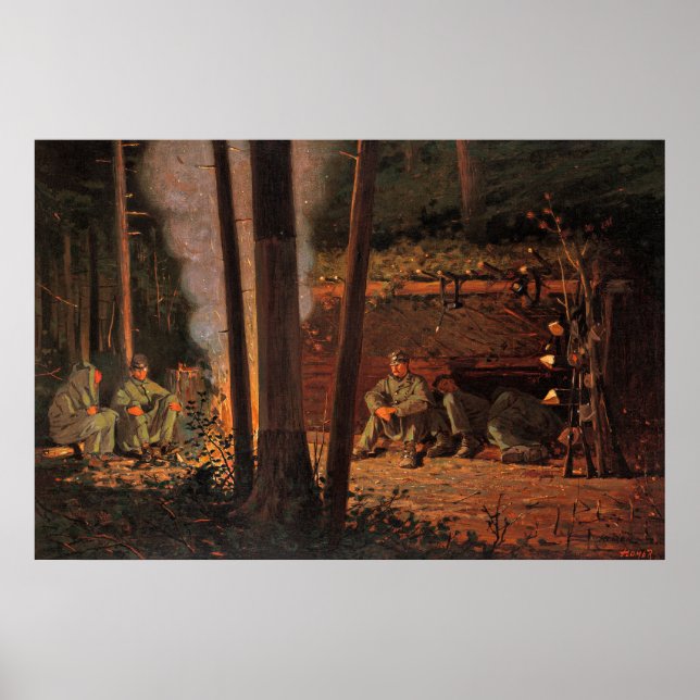Poster Winslow Homer - Na Frente de Yorktown, (Frente)