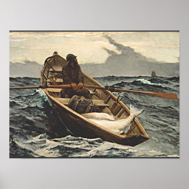 Poster Winslow Homer - O Aviso De Nevoeiro (Frente)