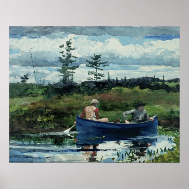 Póster Winslow Homer - O Barco Azul (Frente)