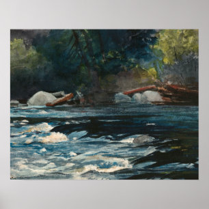 Poster Winslow Homer - Os Rapids, Rio Hudson