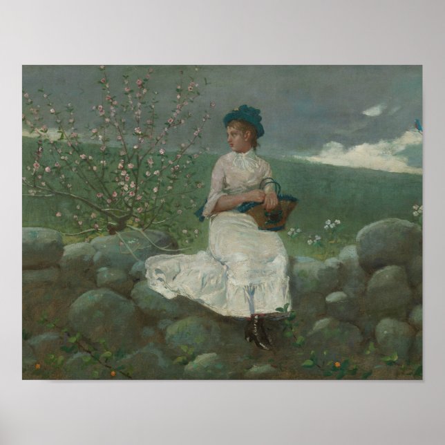 Poster Winslow Homer - Peach Blossoms (Frente)