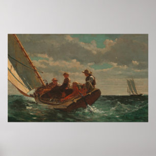 Póster Winslow Homer que Breezing acima