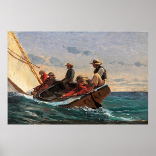 Poster Winslow Homer "Respirando (Um Vento Justo)"