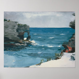 Póster Winslow Homer - Shore Rocky, Bermudas