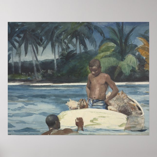 Póster Winslow Homer - West India Divers (Frente)