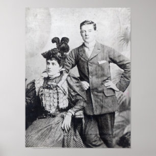 Póster Winston Churchill com seu mãe 2