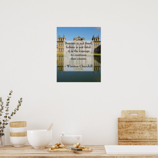 Poster Winston Churchill Quote; Success Blenheim Palace (Cozinha)
