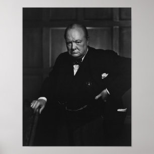 Poster Winston Churchill Retrato - O Leão Arrasteiro