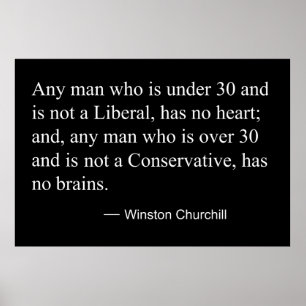 Póster WINSTON CHURCHILL sobre LIBERAIS e CONSERVADORES