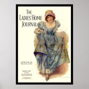 Póster Wintage Ladies Home Revista Diário 1915
