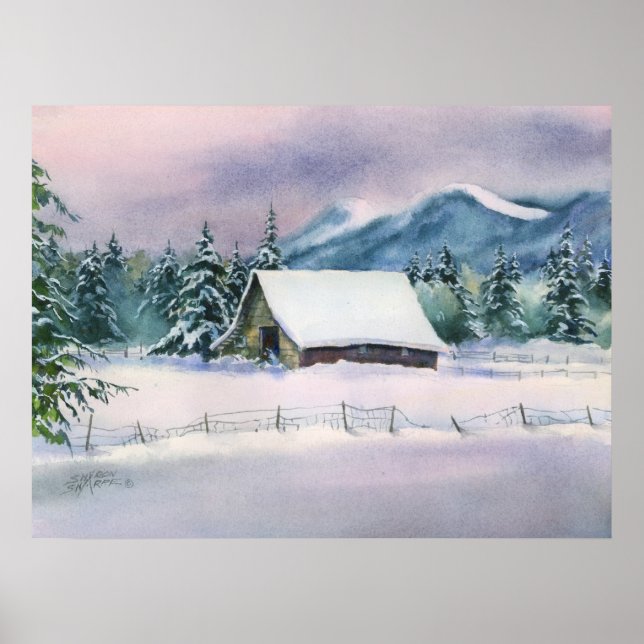 Póster WINTER BARN por SHARON SHARPE (Frente)