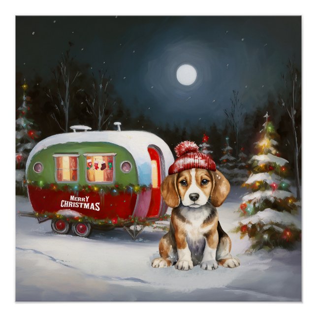 Póster Winter Beagle Caravan Christmas Adventure (Frente)