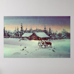 PÓSTER WINTER FRIO NOITE POR SHARON SHARPE