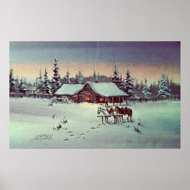 PÓSTER WINTER FRIO NOITE POR SHARON SHARPE (Frente)