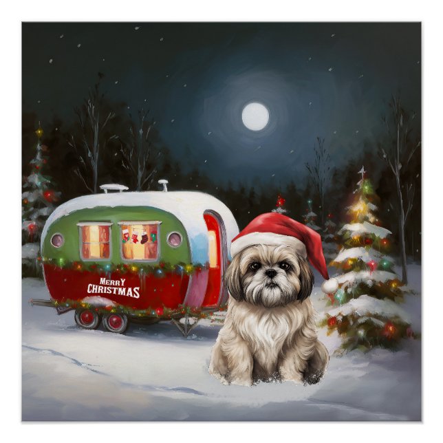 Póster Winter Havanese Caravan Christmas Adventure (Frente)