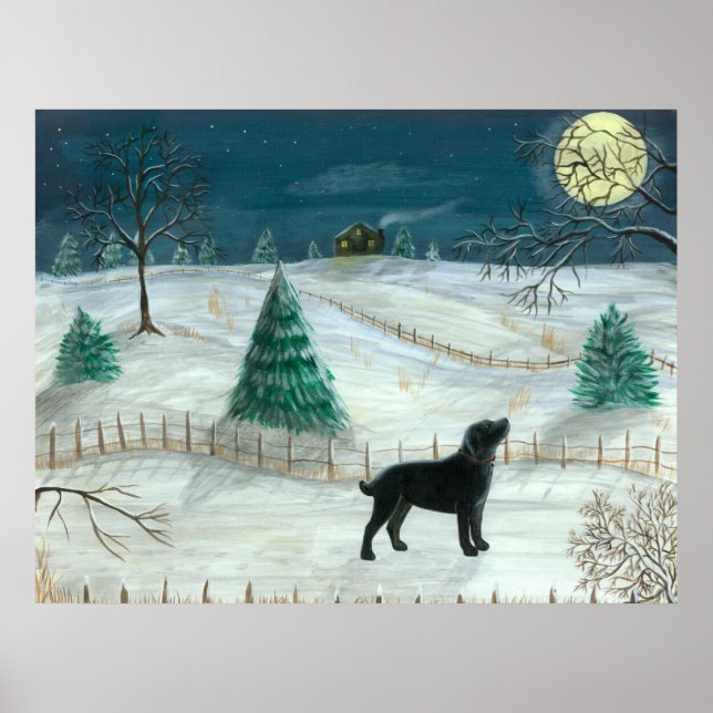 Poster Winter Labrador (Frente)