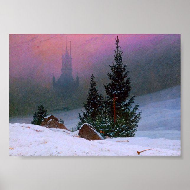 Poster Winter Landscape Caspar David Friedrich (Frente)