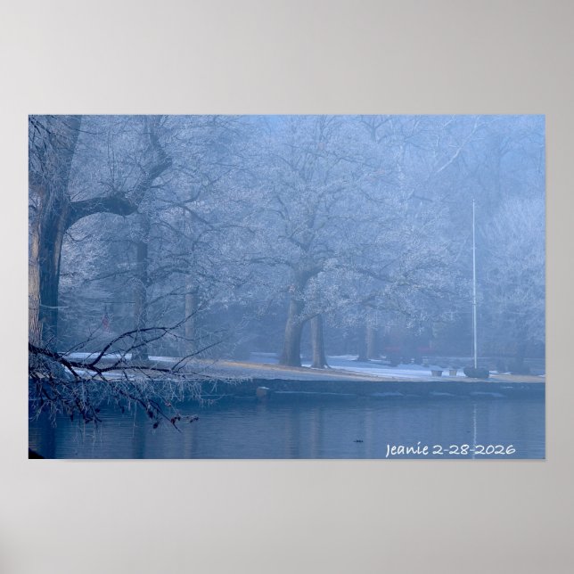 Poster Winter on the river (Frente)