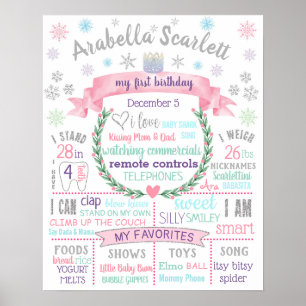 Poster Winter Onderland Snowflakes Snowflakes Sinal de an