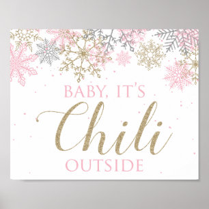 Poster Winter ONEderland Baby É Chili Outside Sign