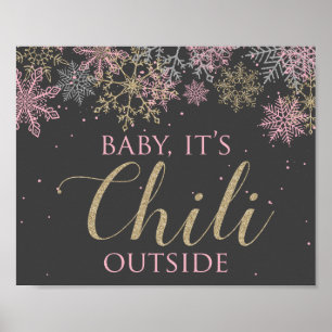 Poster Winter ONEderland Baby É Chili Outside Sign