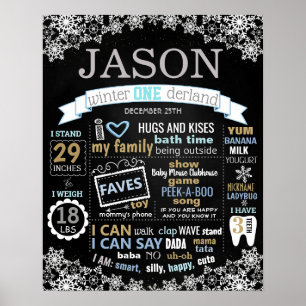 Poster Winter Onederland Birthday