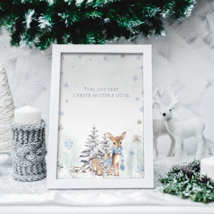Poster Winter ONEderland Seu Texto