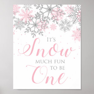 Poster Winter Onederland Snow Muito Divertido para ser um