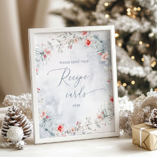 Poster Winter Snow deixe seu cartão de receita aqui