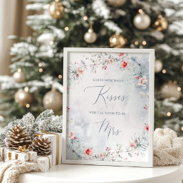 Poster Winter Snow Quantos beija o jogo do chá de panela