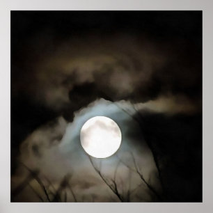 Poster Winter Solstice Moon Celestial Art