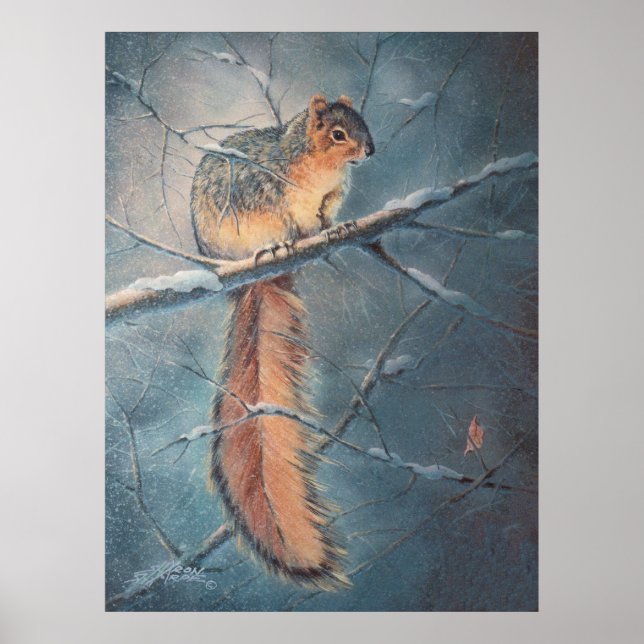 Póster WINTER SQUIRREL por SHARON SHARPE (Frente)
