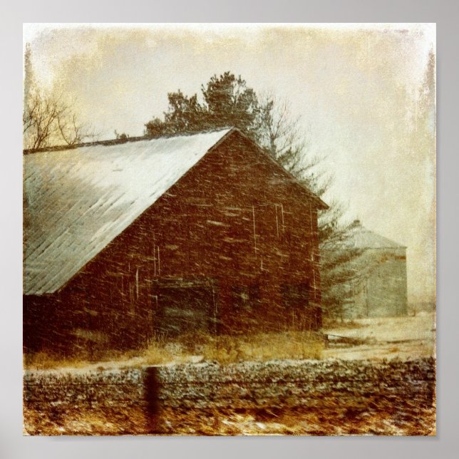 Póster Winter Storm Barn (Frente)
