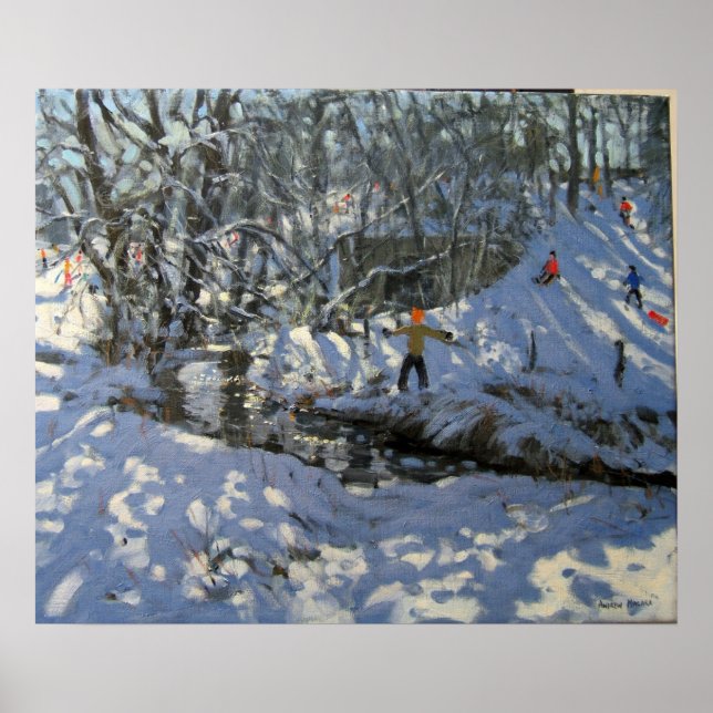 Póster Winter Stream Derbyshire (Frente)