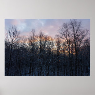 Póster Winter Sunrise I Pastel Nature Landscape
