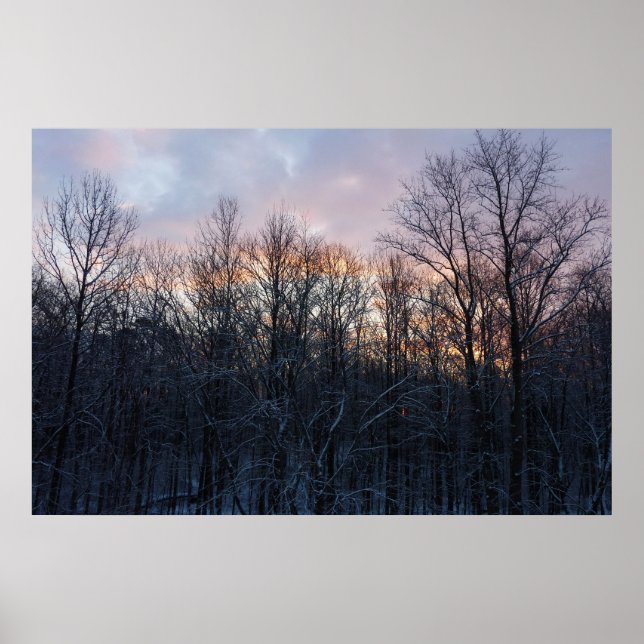 Póster Winter Sunrise I Pastel Nature Landscape (Frente)