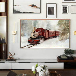 Poster Winter Train Journey Print | Samsung Frame TV Art