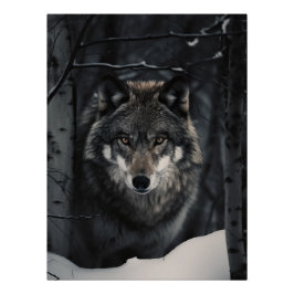 Póster Winter Wolf Gaze Poster